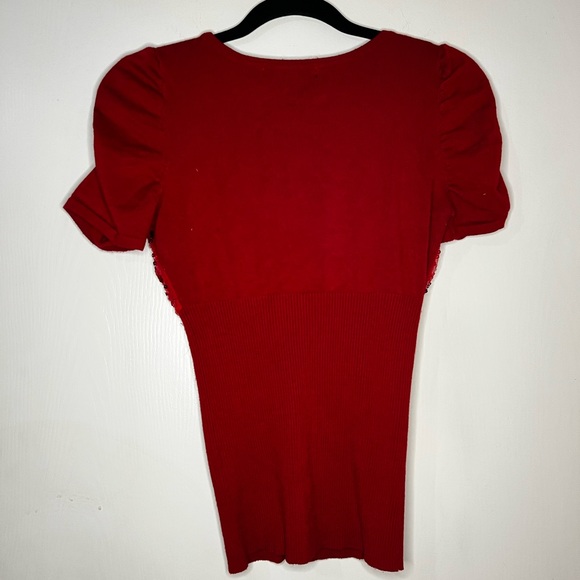 Sequined Red Blouse - Picture 2 of 2